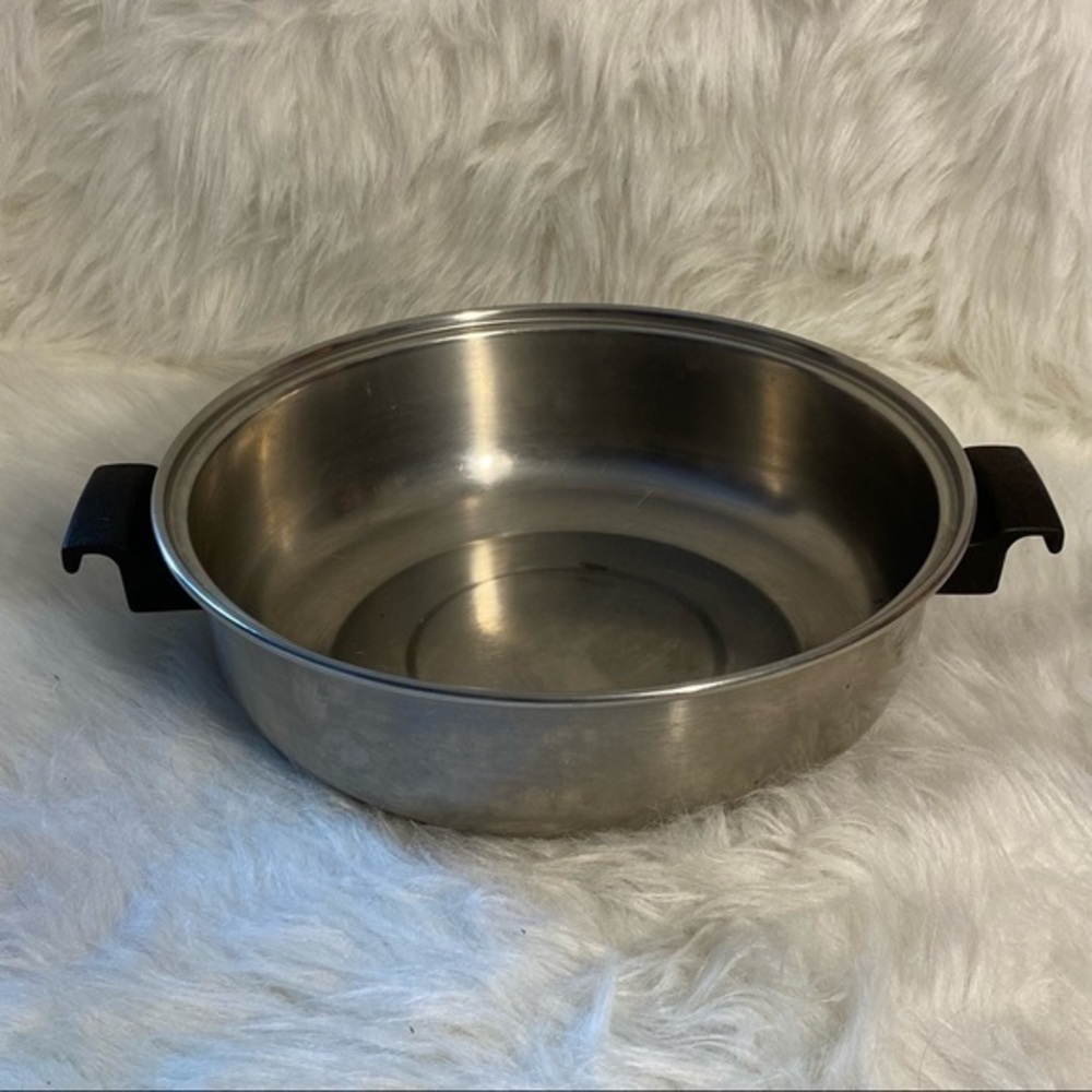 Stainless Steel Cooking  Pan 11” Black‎ Handle